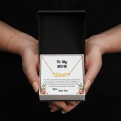Forever in My Heart – Personalized Signature Name Necklace from Son