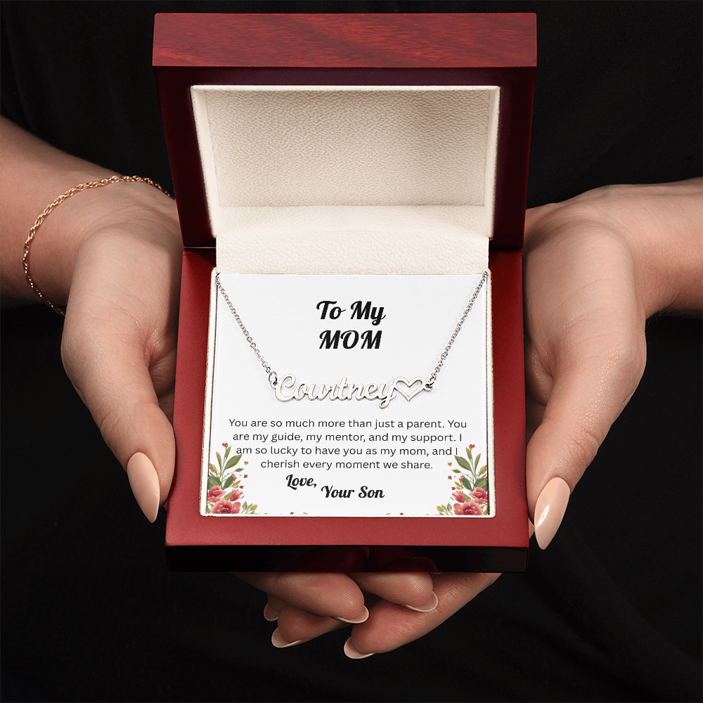 Forever in My Heart – Personalized Signature Name Necklace from Son