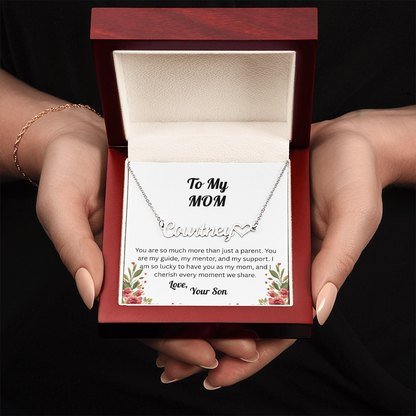 Forever in My Heart – Personalized Signature Name Necklace from Son
