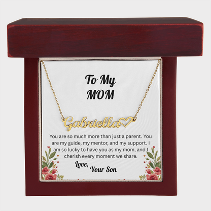 Forever in My Heart – Personalized Signature Name Necklace from Son