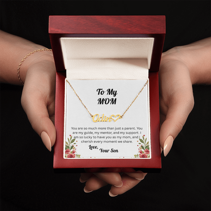 Forever in My Heart – Personalized Signature Name Necklace from Son