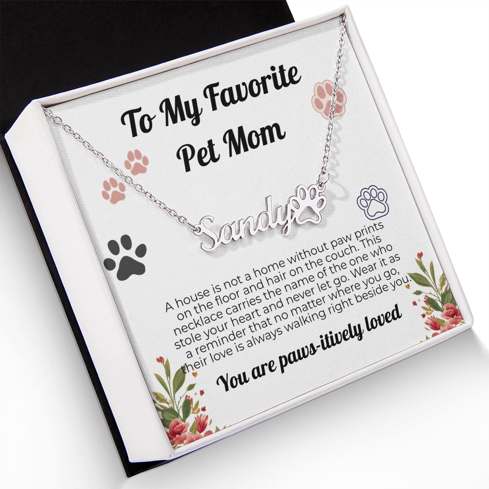 Paw Print Name Necklace 2