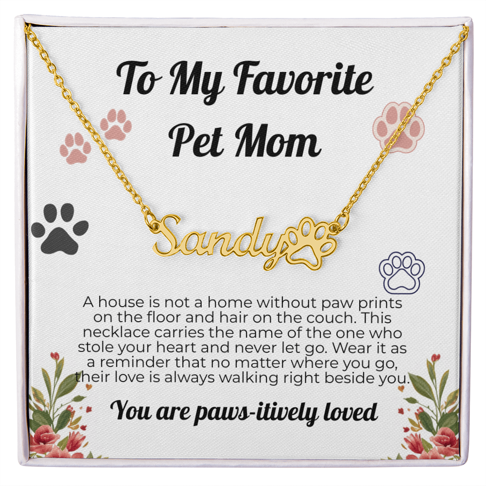 Paw Print Name Necklace 3