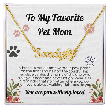 Paw Print Name Necklace 3
