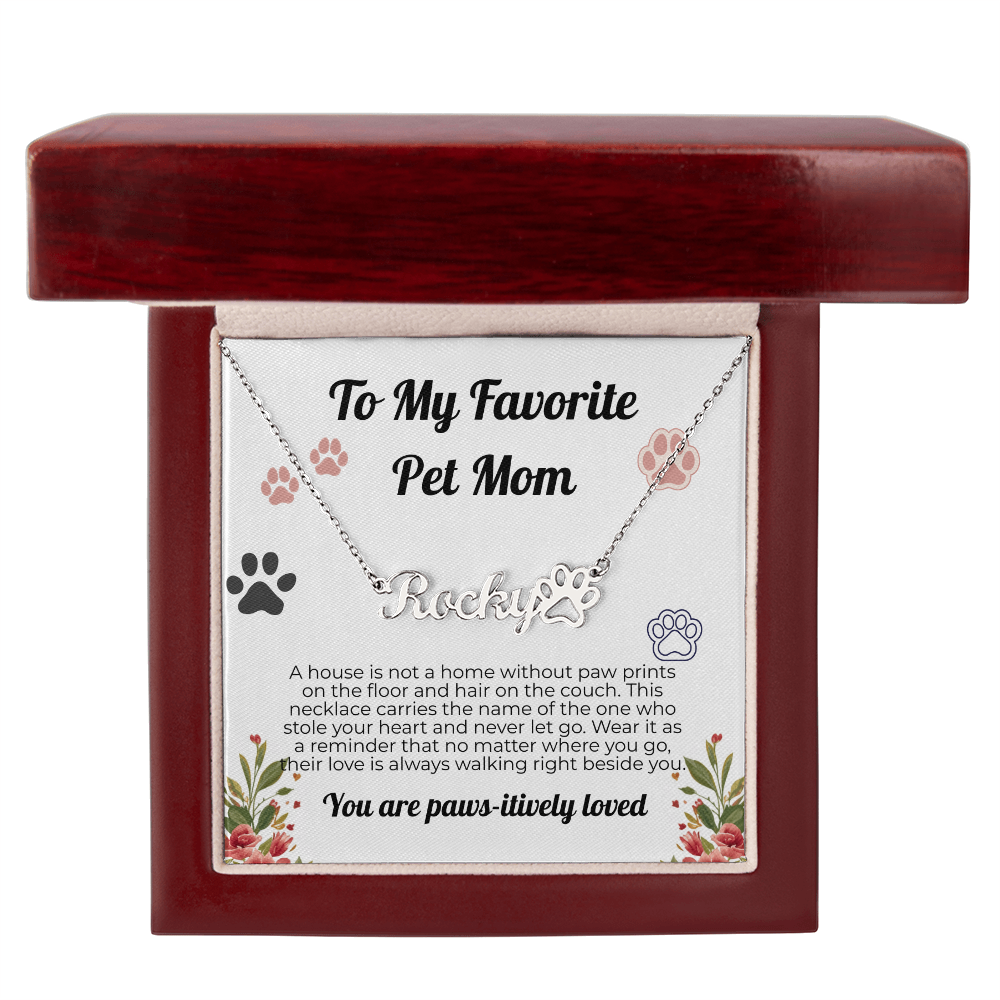 Paw Print Name Necklace 4