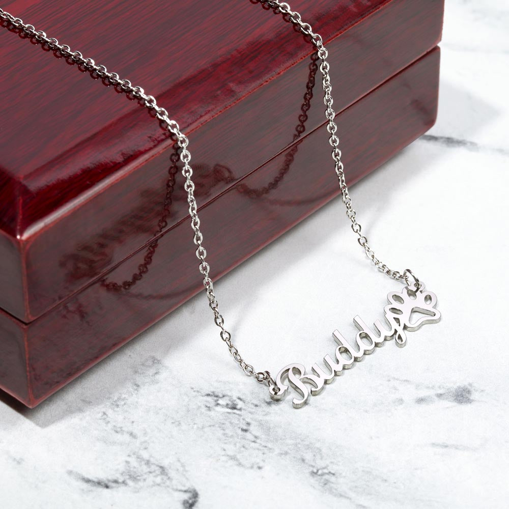 Paw Print Name Necklace 5
