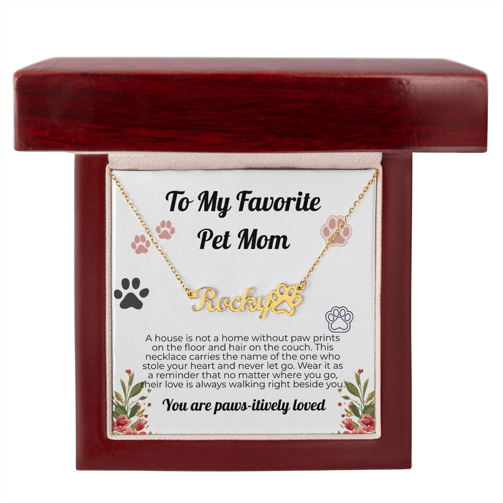 Paw Print Name Necklace 6