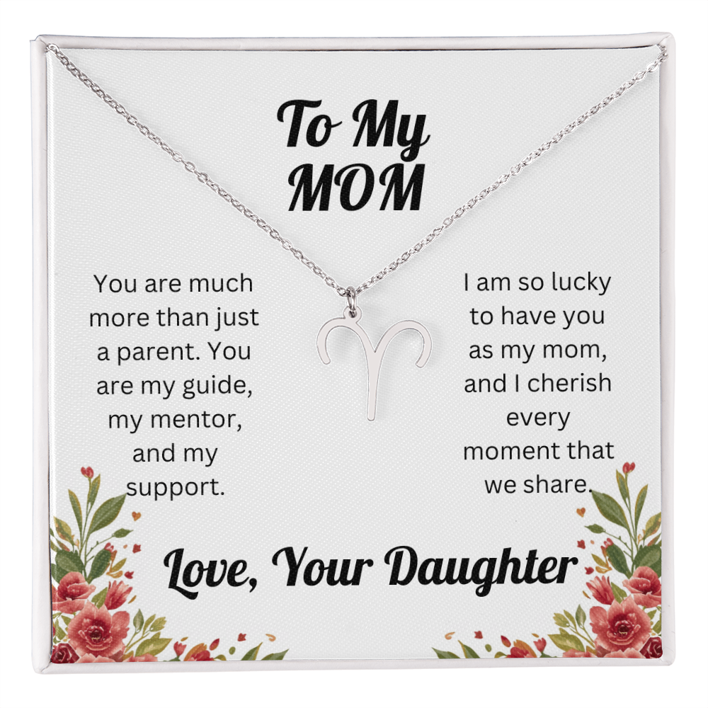 Zodiac Symbol Necklace to Mom from Daughter