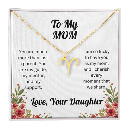Zodiac Symbol Necklace to Mom from Daughter