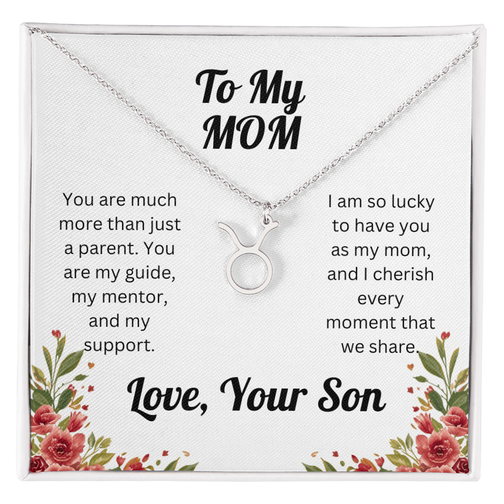 Zodiac Symbol Necklace to Mom from Son