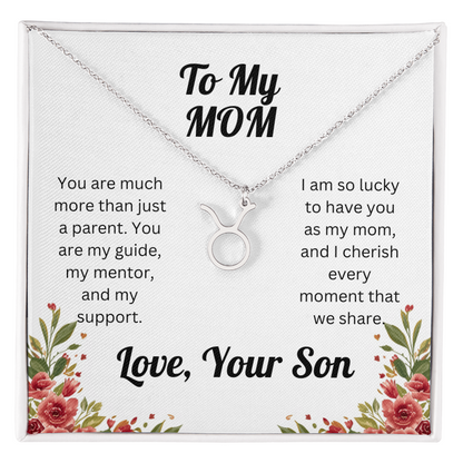 Zodiac Symbol Necklace to Mom from Son