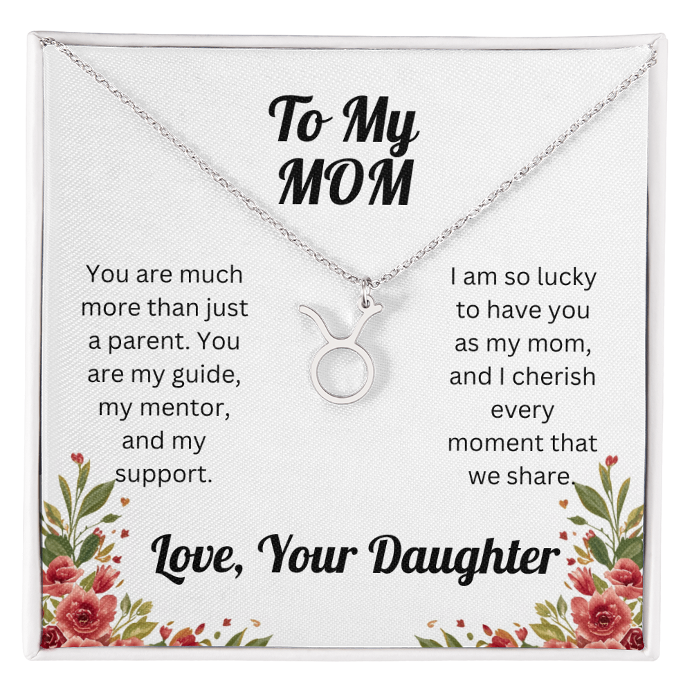 Zodiac Symbol Necklace to Mom from Daughter