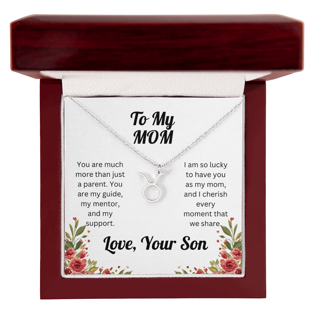 Zodiac Symbol Necklace to Mom from Son