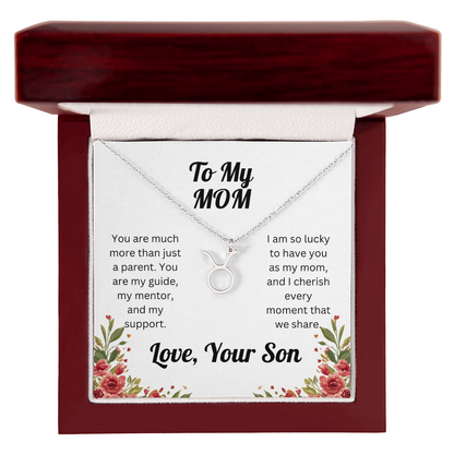 Zodiac Symbol Necklace to Mom from Son