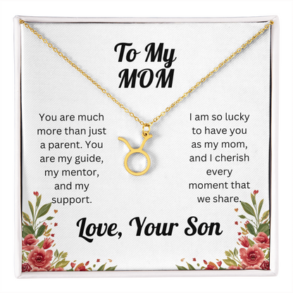 Zodiac Symbol Necklace to Mom from Son