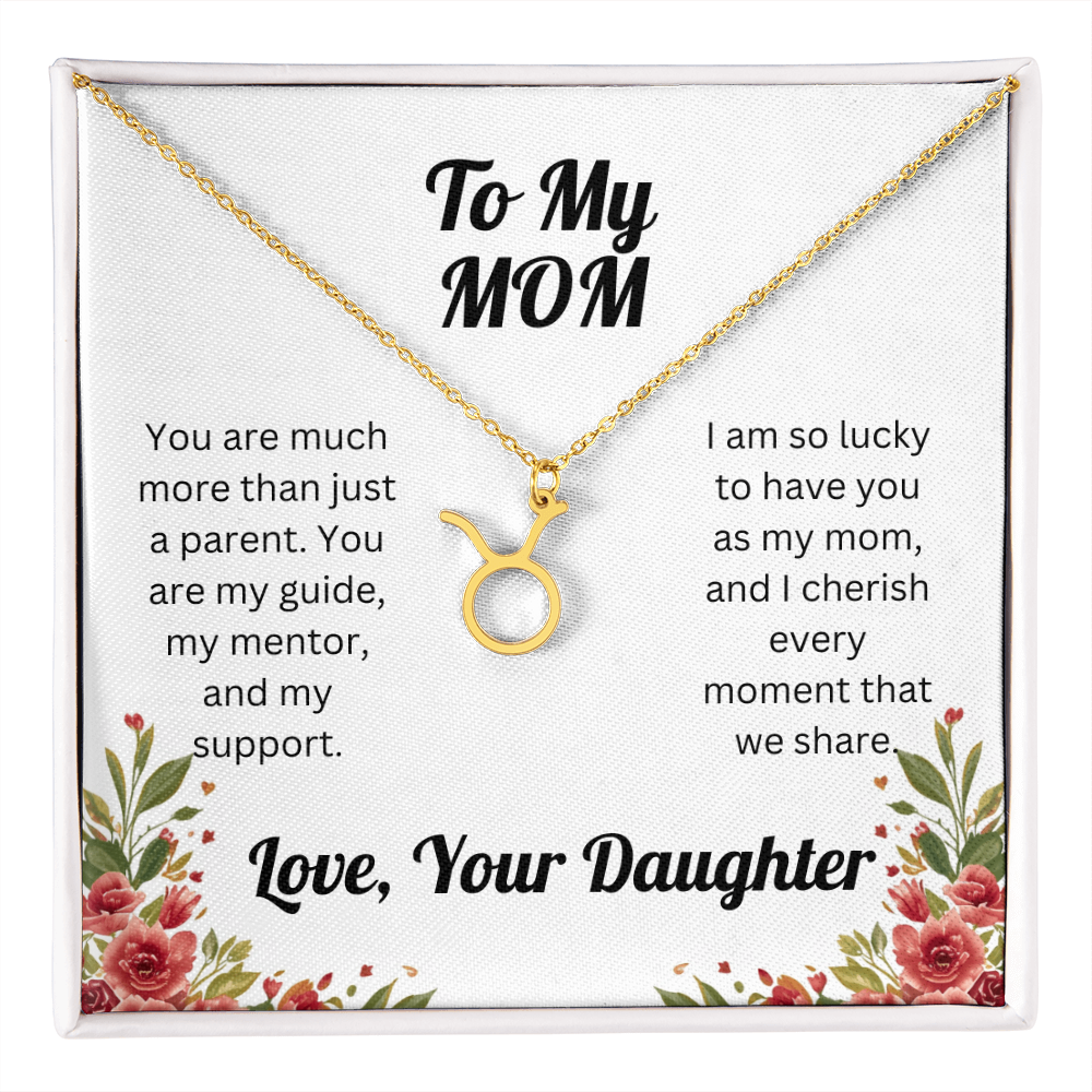 Zodiac Symbol Necklace to Mom from Daughter