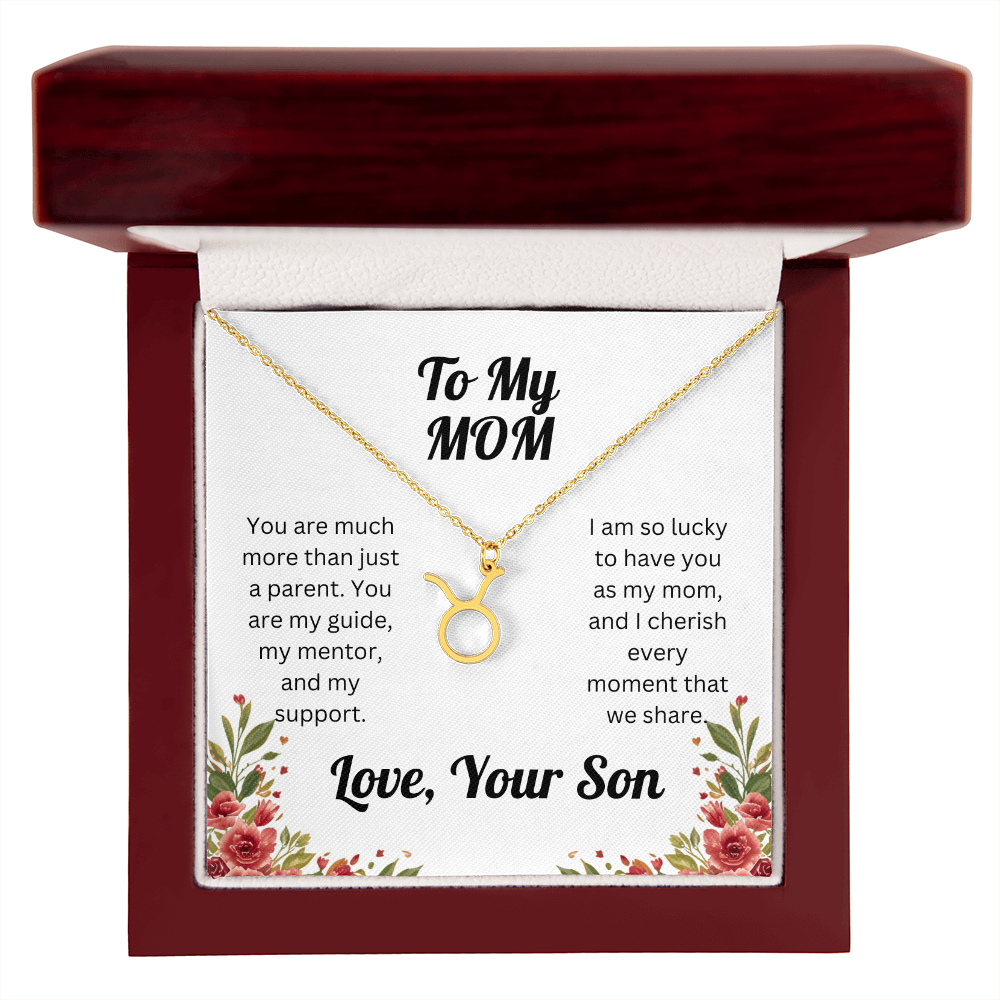 Zodiac Symbol Necklace to Mom from Son