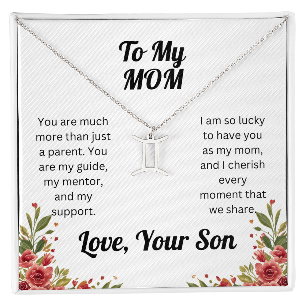 Zodiac Symbol Necklace to Mom from Son