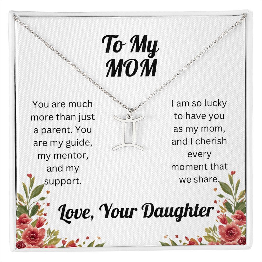 Zodiac Symbol Necklace to Mom from Daughter