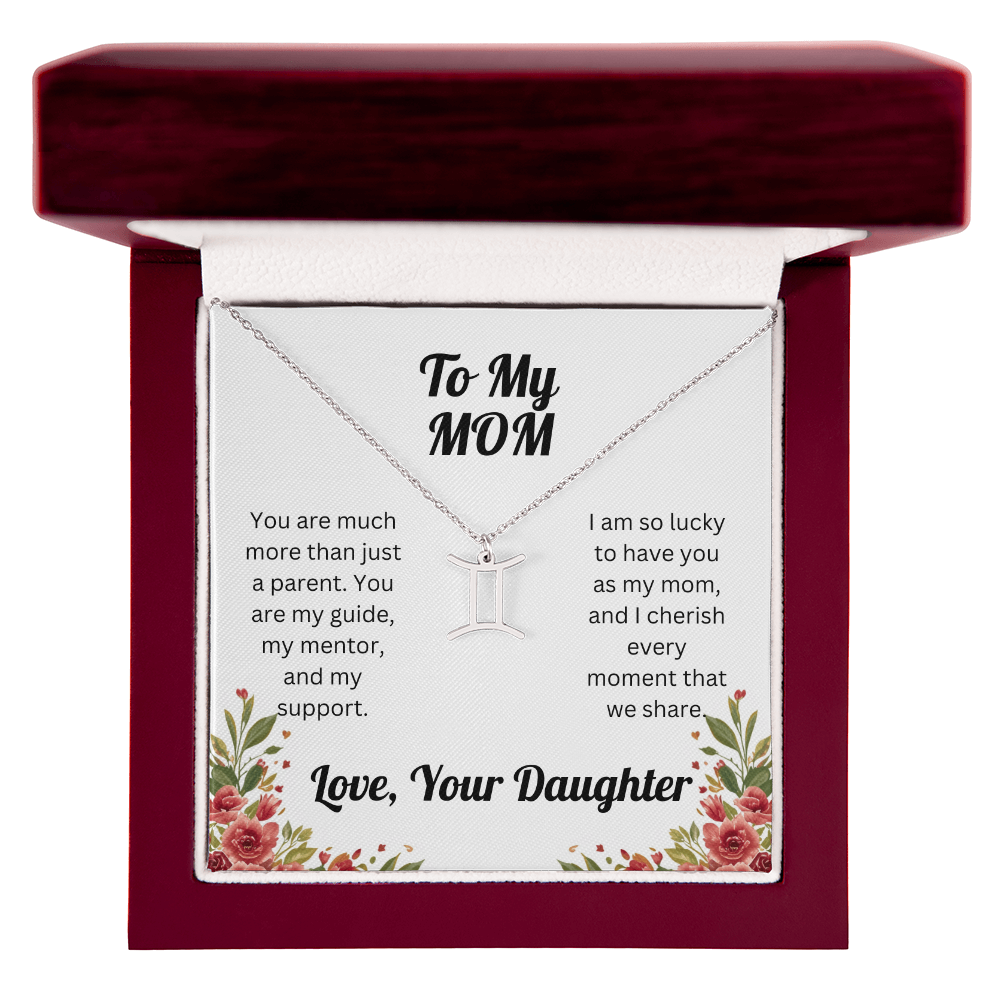 Zodiac Symbol Necklace to Mom from Daughter