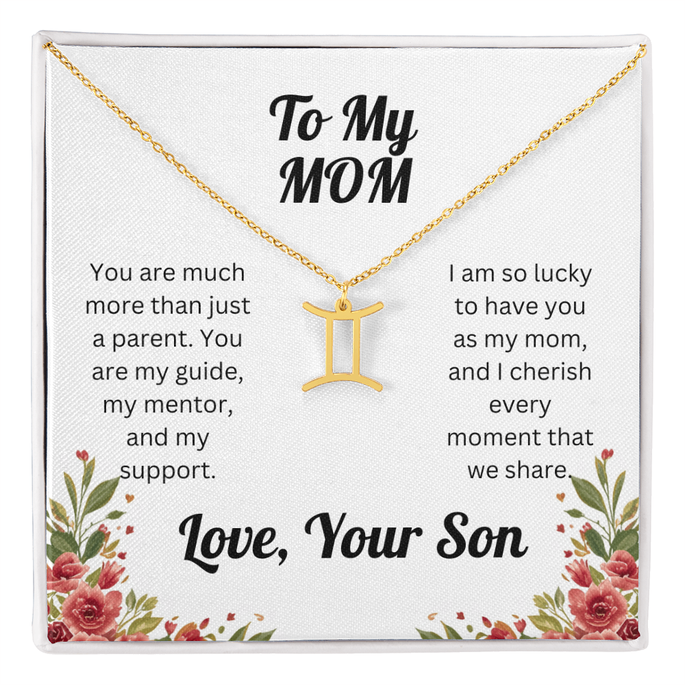 Zodiac Symbol Necklace to Mom from Son
