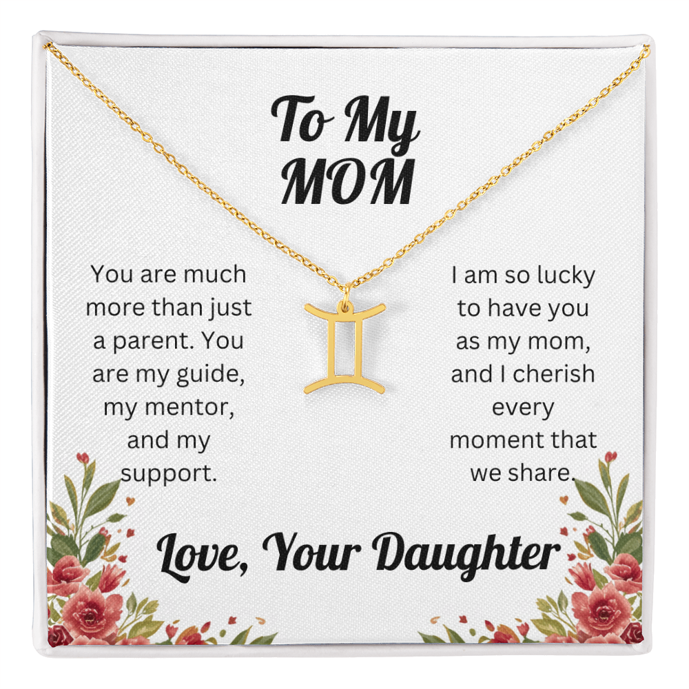 Zodiac Symbol Necklace to Mom from Daughter