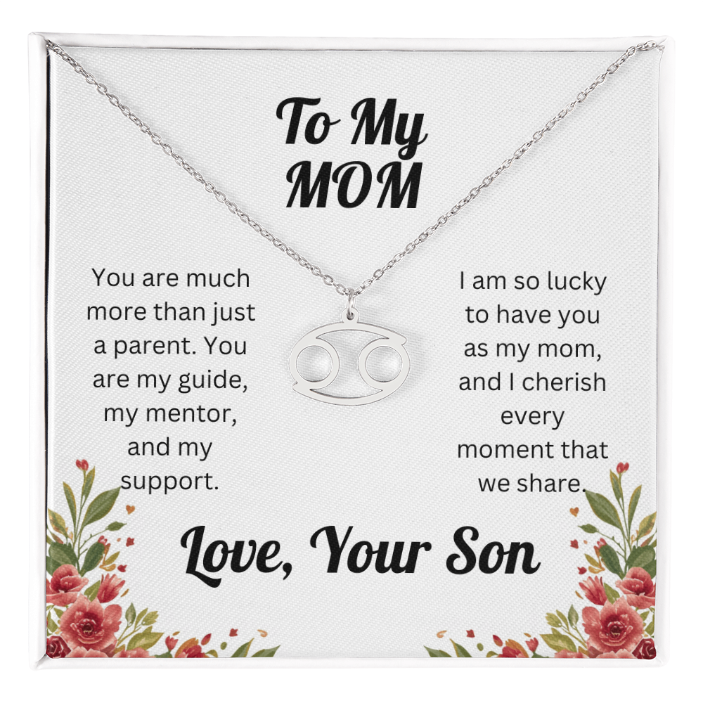 Zodiac Symbol Necklace to Mom from Son