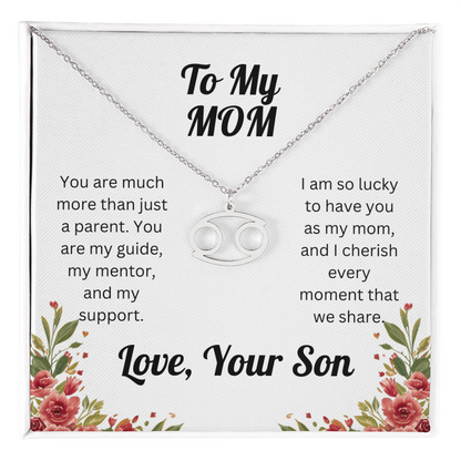 Zodiac Symbol Necklace to Mom from Son