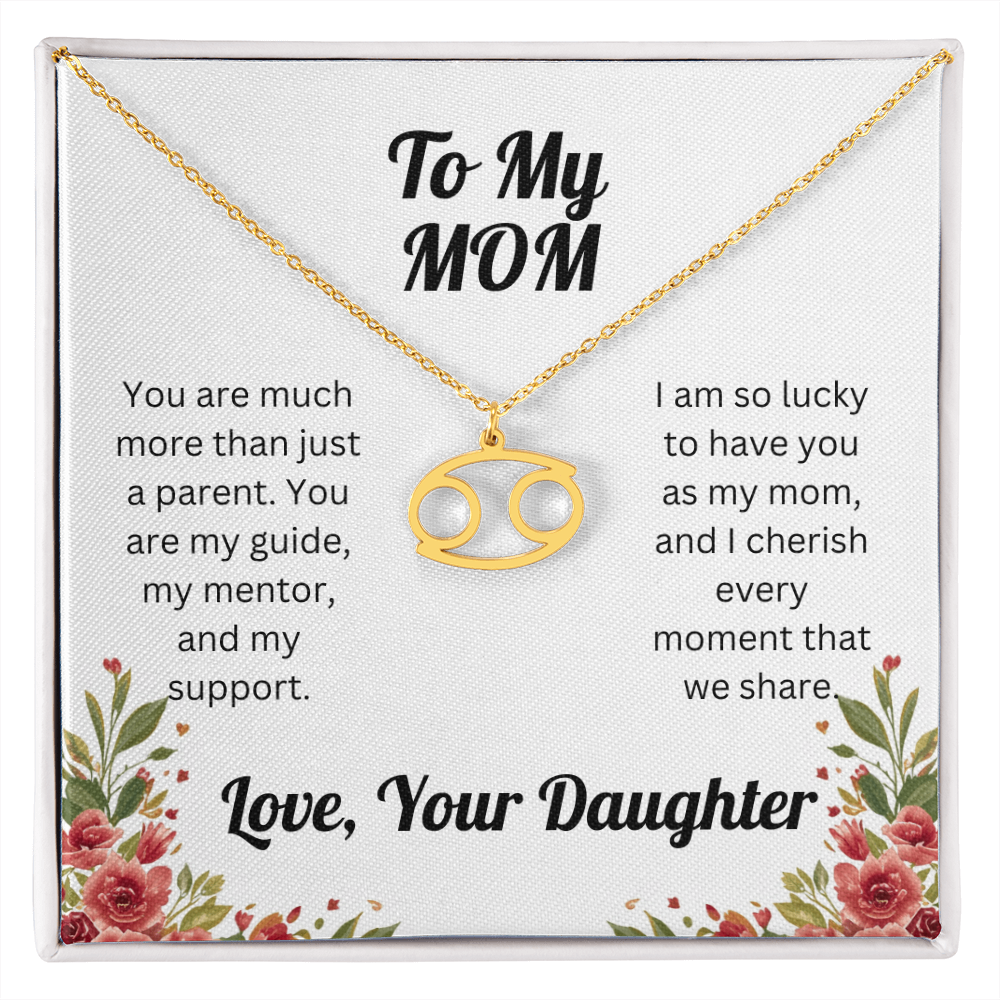 Zodiac Symbol Necklace to Mom from Daughter