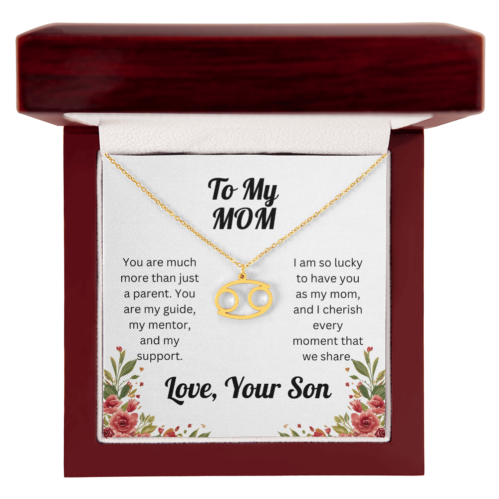 Zodiac Symbol Necklace to Mom from Son