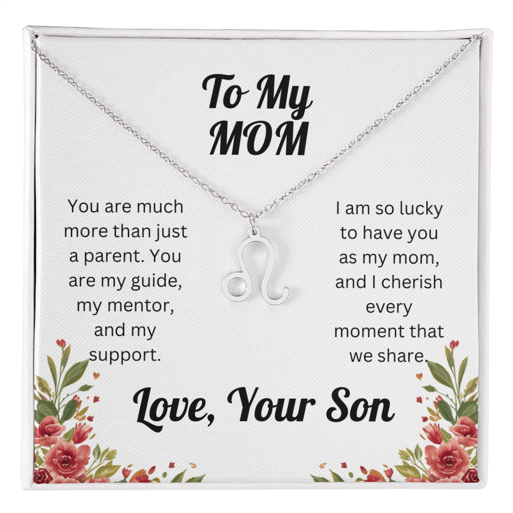 Zodiac Symbol Necklace to Mom from Son