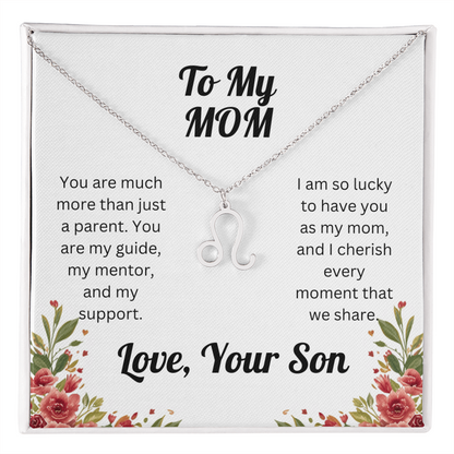 Zodiac Symbol Necklace to Mom from Son