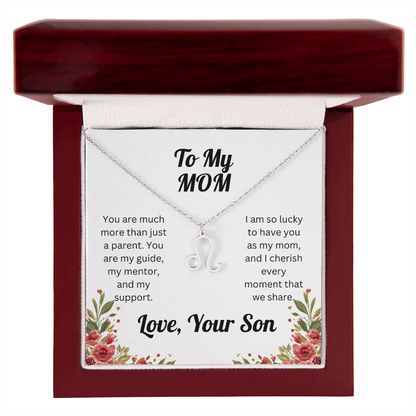 Zodiac Symbol Necklace to Mom from Son