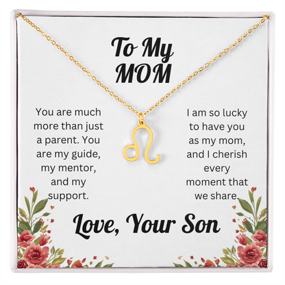 Zodiac Symbol Necklace to Mom from Son