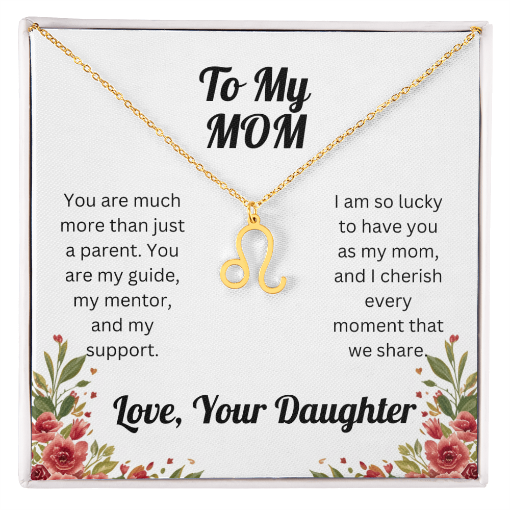 Zodiac Symbol Necklace to Mom from Daughter