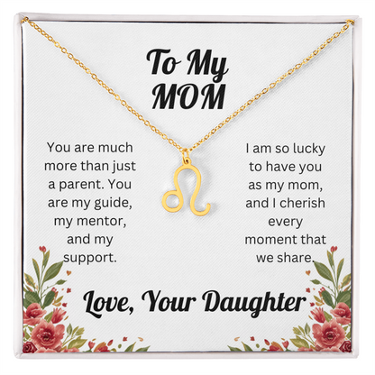 Zodiac Symbol Necklace to Mom from Daughter