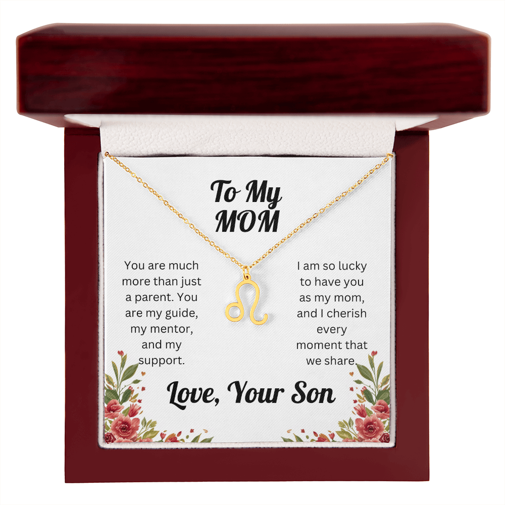 Zodiac Symbol Necklace to Mom from Son