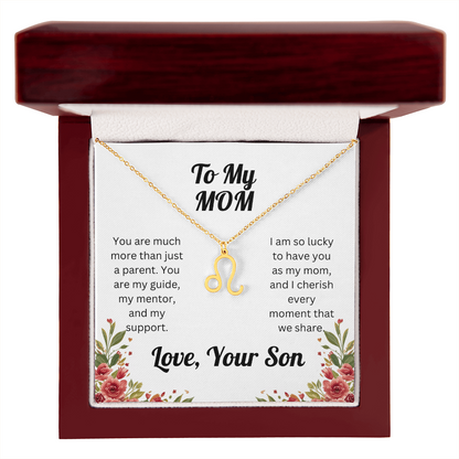Zodiac Symbol Necklace to Mom from Son