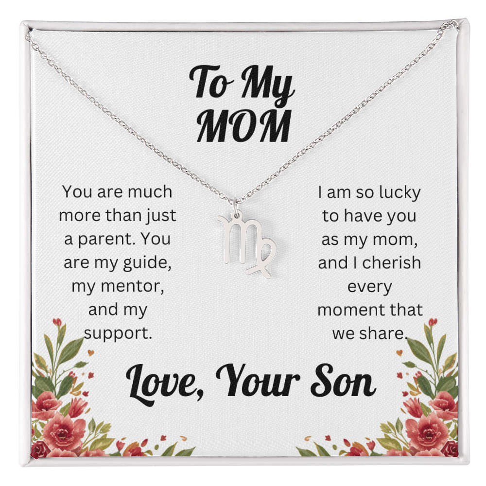 Zodiac Symbol Necklace to Mom from Son