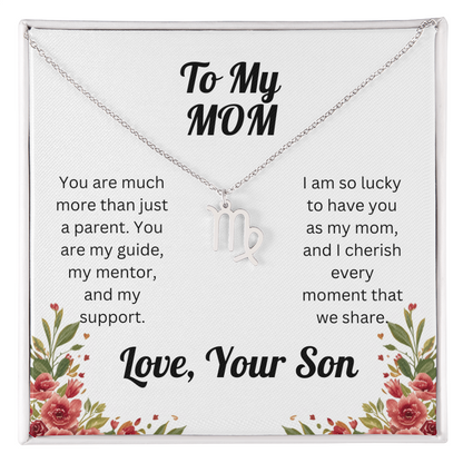 Zodiac Symbol Necklace to Mom from Son