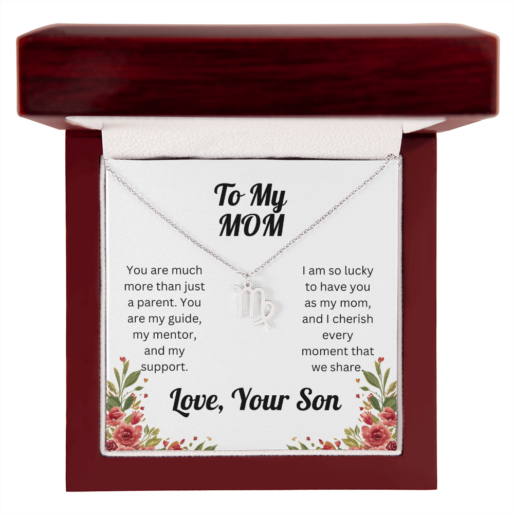 Zodiac Symbol Necklace to Mom from Son