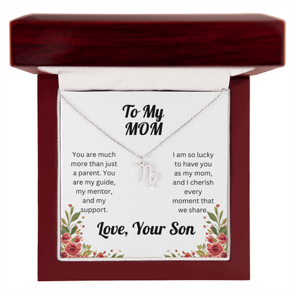 Zodiac Symbol Necklace to Mom from Son