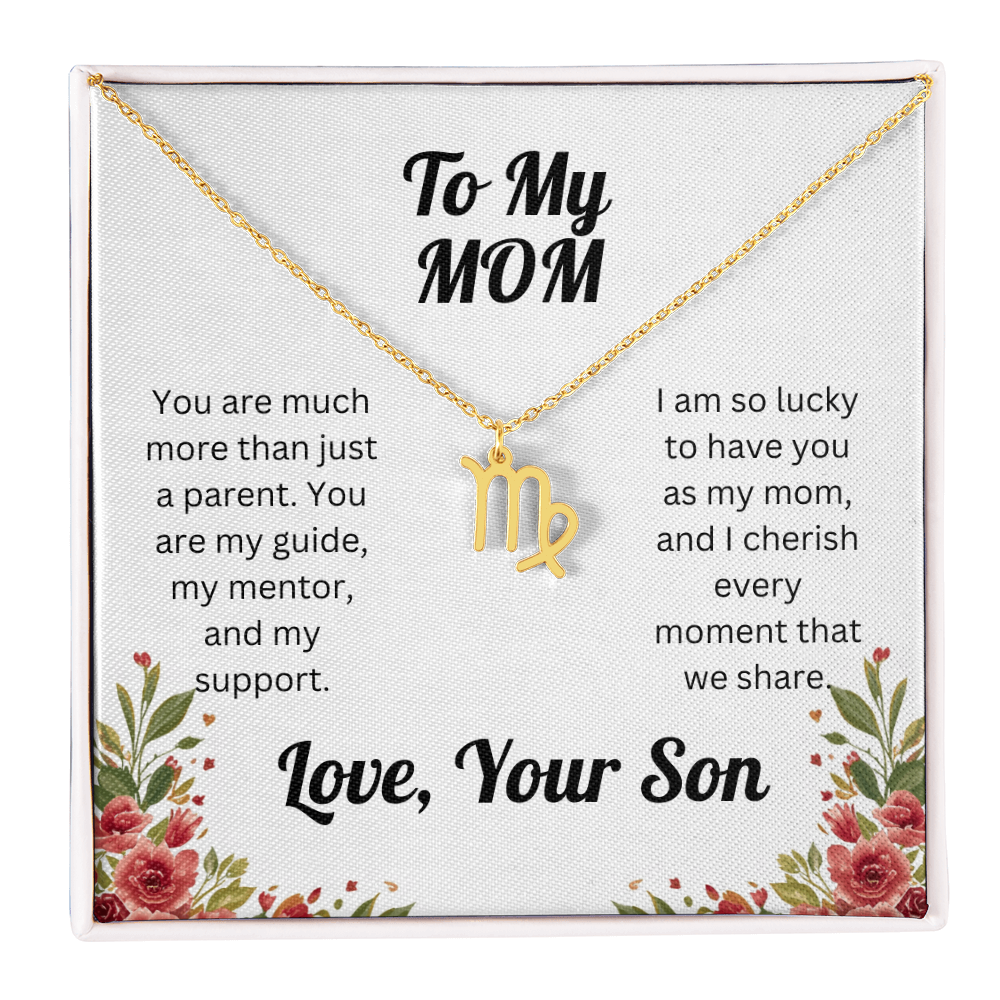 Zodiac Symbol Necklace to Mom from Son