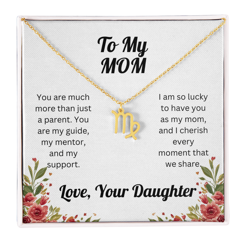 Zodiac Symbol Necklace to Mom from Daughter