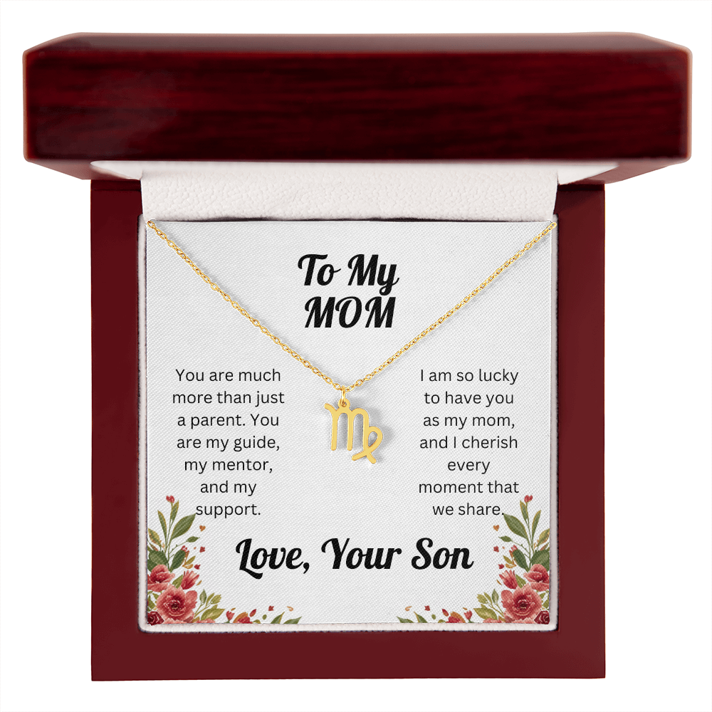 Zodiac Symbol Necklace to Mom from Son