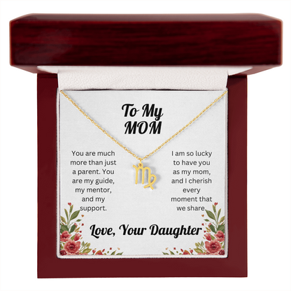 Zodiac Symbol Necklace to Mom from Daughter