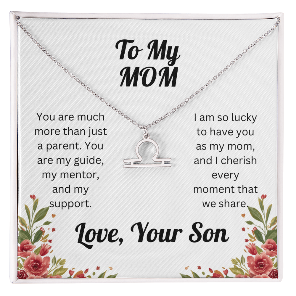 Zodiac Symbol Necklace to Mom from Son