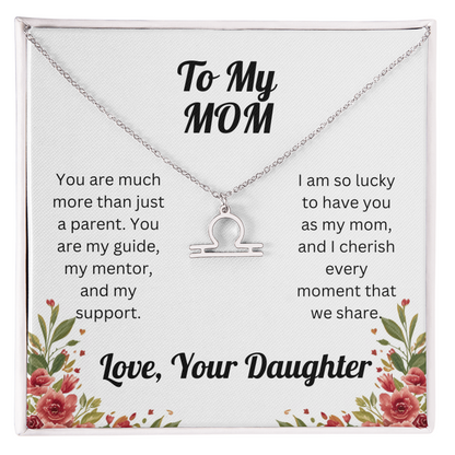Zodiac Symbol Necklace to Mom from Daughter