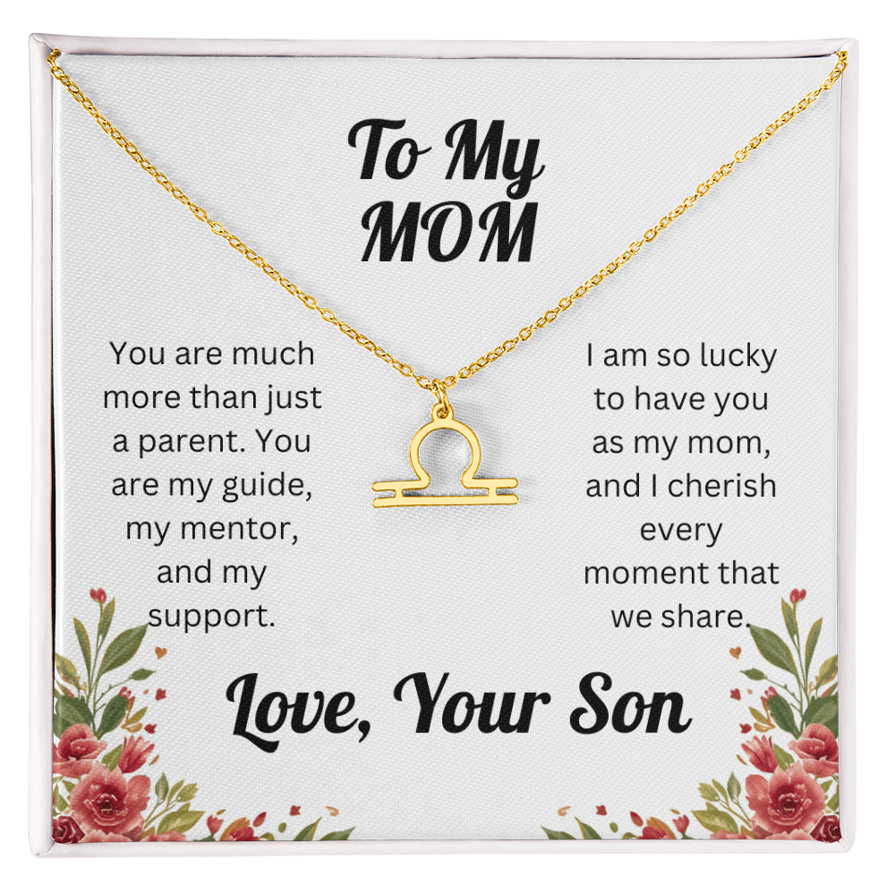 Zodiac Symbol Necklace to Mom from Son