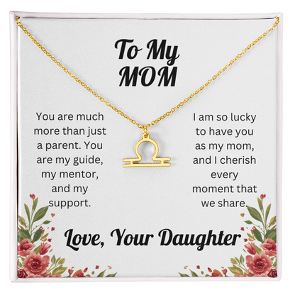 Zodiac Symbol Necklace to Mom from Daughter